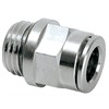 Tube connector G1/4 male for tube 8 mm straight (brass nickel-plated) Tube connector G1/4 male for tube 8 mm straight (brass nickel-plated)