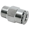 Tube connector M10x1 male for tube 6 mm straight (brass nickel-plated) Tube connector M10x1 male for tube 6 mm straight (brass nickel-plated)