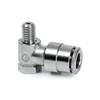Tube connector M6 male for tube 6 mm 90 Deg - swivel type Tube connector M6 male for tube 6 mm 90 Deg - swivel type
