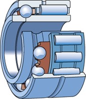 NKIB 5907 SKF needle and angular contact bearing, double direction