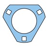 PFD 62 SKF Triangular flanged pressed steel (housing only)